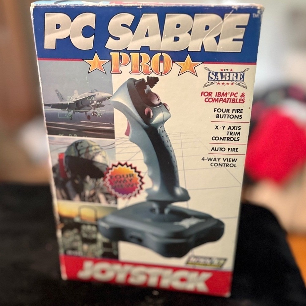Interact PC Sabre Pro Joystick Vintage IBM PC Compatible Flight Controller Boxed